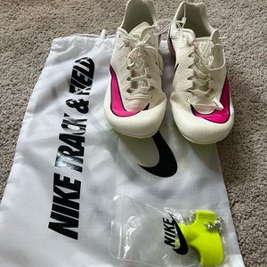 Nike Zoom Rival Sprint White and Pink Track Shoes